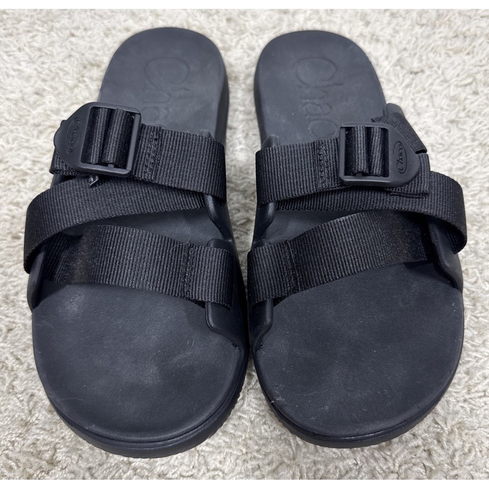 Chacos Chillos Black Slide Sandals Women's 10‎ Adjustable Comfort Beach Outdoors